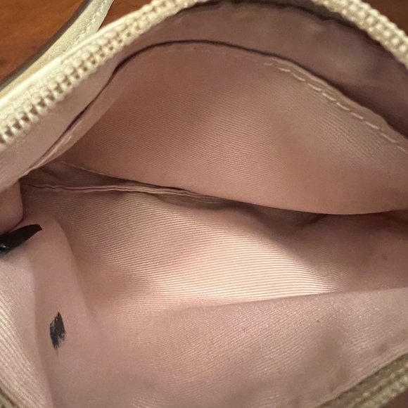 Coach Brown Pink Signature Circle Print 6" Wristlet - Picture 3 of 5